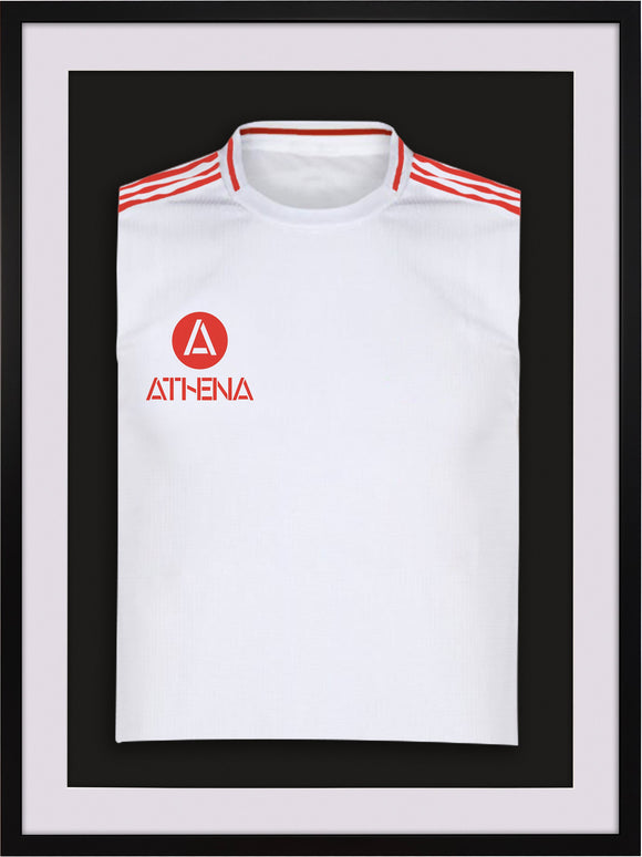 Athena Premium Wood DIY Sports Shirt Display 3D Mounted Black Frame