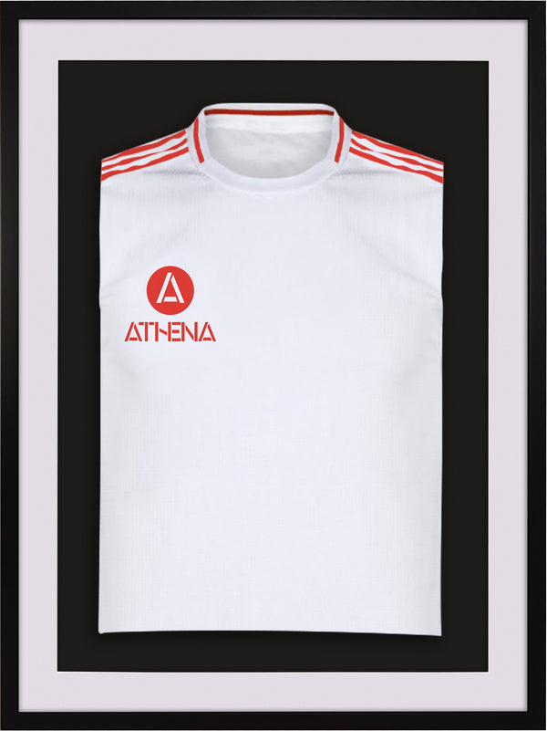Athena Premium Wood DIY Sports Shirt Display 3D Mounted Black Frame