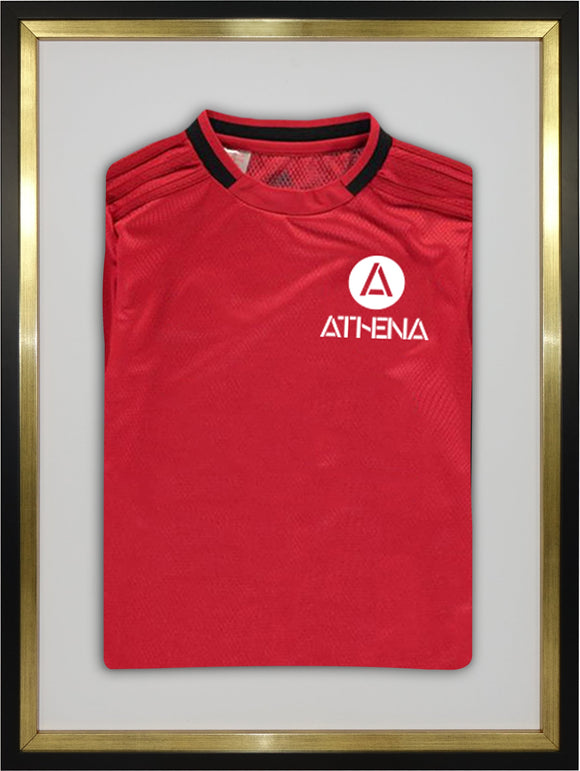 Athena Premium Wood DIY Sports Shirt Display Standard Black Frame