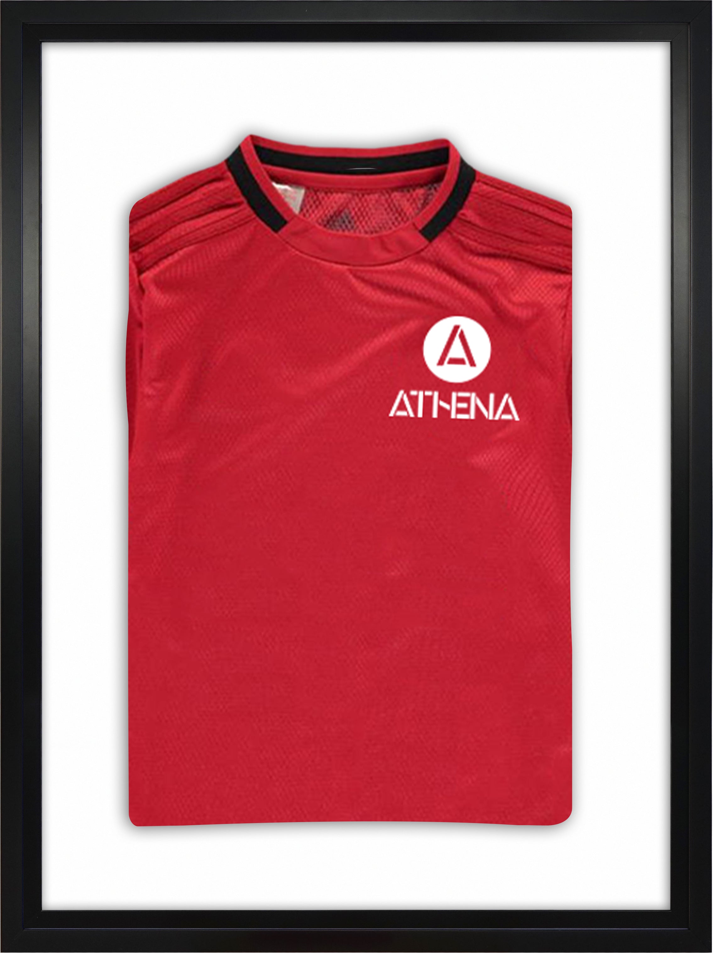 Athena Premium Wood DIY Sports Shirt Display Standard Black Frame