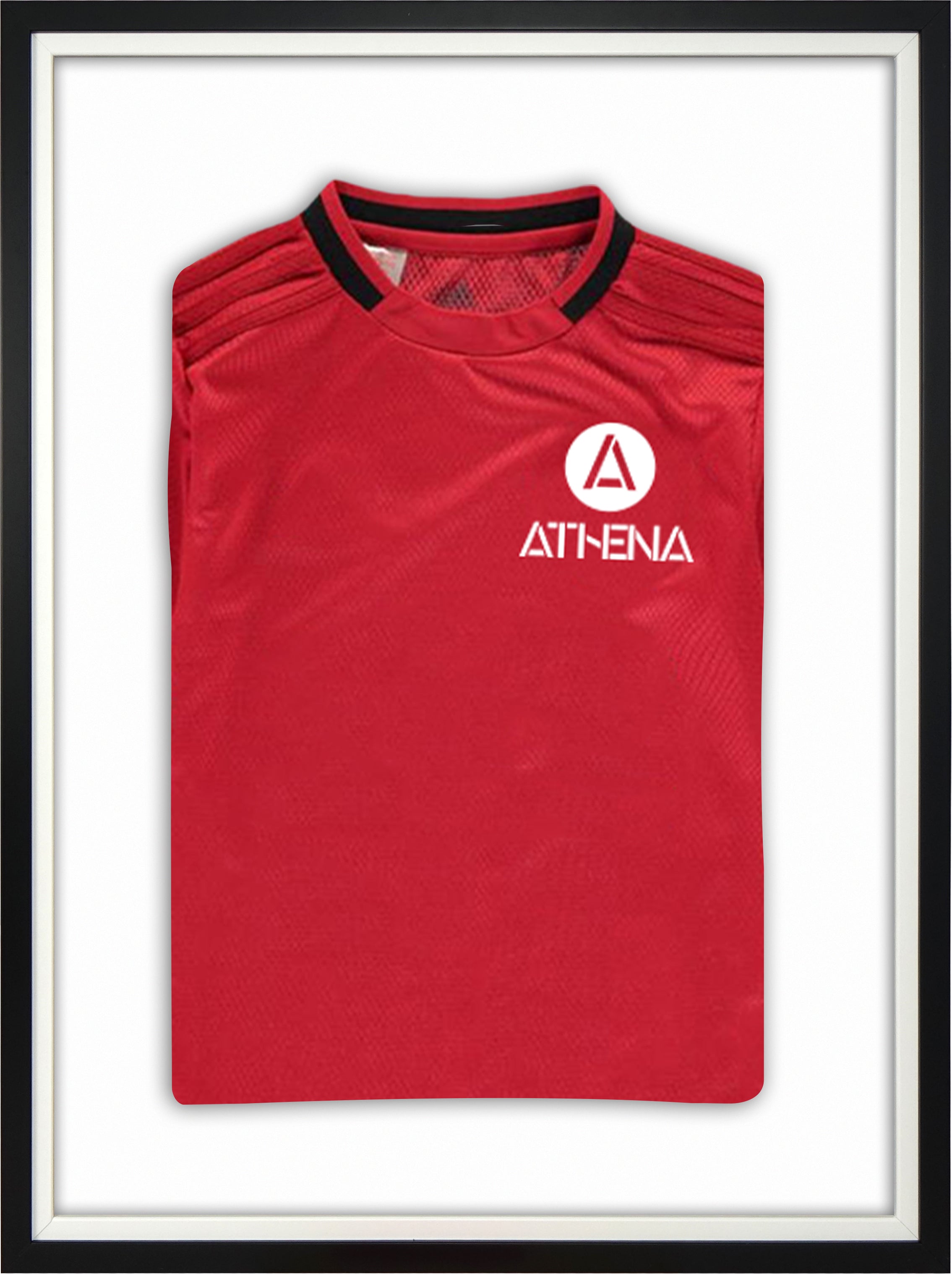 Athena Premium Wood DIY Sports Shirt Display Standard Black Frame