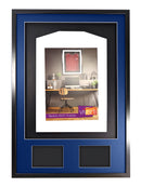 Vivarti DIY 3D Mounted + Double Aperture Sports Shirt Display Black Frame with Colour Mounts-16