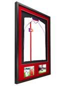 Vivarti DIY 3D Mounted + Double Aperture Sports Shirt Display Black Frame with Colour Mounts-19
