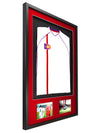 Vivarti DIY 3D Mounted + Double Aperture Sports Shirt Display Black Frame with Colour Mounts