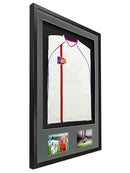 Vivarti DIY 3D Mounted + Double Aperture Sports Shirt Display Black Frame with Colour Mounts-9