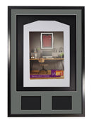Vivarti DIY 3D Mounted + Double Aperture Sports Shirt Display Black Frame with Colour Mounts-11