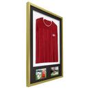 Vivarti DIY 3D Mounted + Double Aperture Sports Shirt Display Gold Frame-14