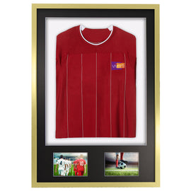 Vivarti DIY 3D Mounted + Double Aperture Sports Shirt Display Gold Frame - 0