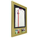 Vivarti DIY 3D Mounted + Double Aperture Sports Shirt Display Gold  Frame with Colour Mounts-42