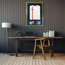 Vivarti DIY 3D Mounted + Double Aperture Sports Shirt Display Gold  Frame with Colour Mounts-68