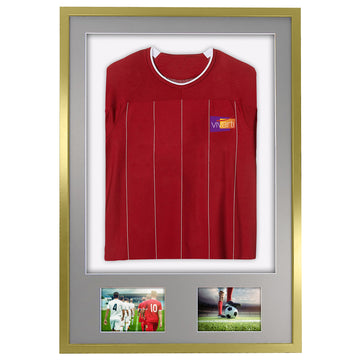 Vivarti DIY 3D Mounted + Double Aperture Sports Shirt Display Gold  Frame with Colour Mounts - 0