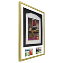 Vivarti DIY 3D Mounted + Double Aperture Sports Shirt Display Gold Frame-51