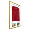 Vivarti DIY 3D Mounted + Double Aperture Sports Shirt Display Gold Frame