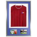 Vivarti DIY 3D Mounted + Double Aperture Sports Shirt Display Silver Frame with Colour Mounts-6