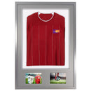 Vivarti DIY 3D Mounted + Double Aperture Sports Shirt Display Silver Frame with Colour Mounts-2