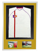Vivarti DIY 3D Mounted + Double Aperture Sports Shirt Display Gloss White with Colour Mounts-4