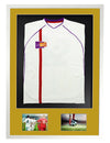 Vivarti DIY 3D Mounted + Double Aperture Sports Shirt Display Gloss White with Colour Mounts