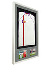 Vivarti DIY 3D Mounted + Double Aperture Sports Shirt Display Gloss White with Colour Mounts