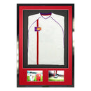 Vivarti DIY 3D Mounted + Double Aperture Sports Shirt Display Gloss Black Frame with Colour Mounts-4