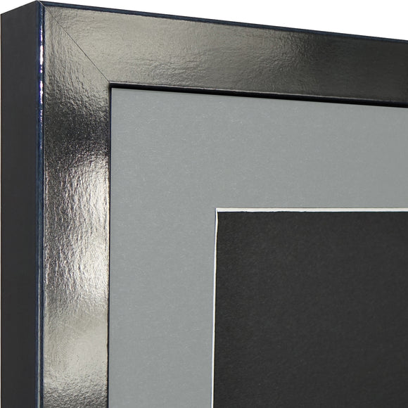 Vivarti DIY 3D Mounted + Double Aperture Sports Shirt Display Gloss Black Frame with Colour Mounts