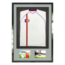 Vivarti DIY 3D Mounted + Double Aperture Sports Shirt Display Gloss Black Frame with Colour Mounts-2