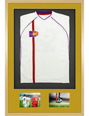 Vivarti DIY 3D Mounted + Double Aperture Sports Shirt Display Oak Frame with Colour Mounts-10