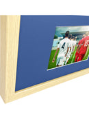 Vivarti DIY 3D Mounted + Double Aperture Sports Shirt Display Oak Frame with Colour Mounts-27
