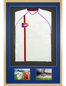 Vivarti DIY 3D Mounted + Double Aperture Sports Shirt Display Oak Frame with Colour Mounts-5