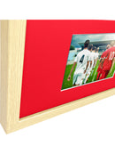 Vivarti DIY 3D Mounted + Double Aperture Sports Shirt Display Oak Frame with Colour Mounts-34