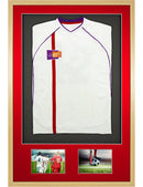 Vivarti DIY 3D Mounted + Double Aperture Sports Shirt Display Oak Frame with Colour Mounts-1