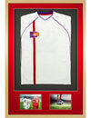 Vivarti DIY 3D Mounted + Double Aperture Sports Shirt Display Oak Frame with Colour Mounts