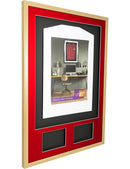 Vivarti DIY 3D Mounted + Double Aperture Sports Shirt Display Oak Frame with Colour Mounts-33