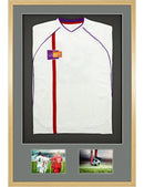 Vivarti DIY 3D Mounted + Double Aperture Sports Shirt Display Oak Frame with Colour Mounts-3