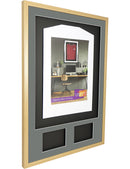 Vivarti DIY 3D Mounted + Double Aperture Sports Shirt Display Oak Frame with Colour Mounts-20