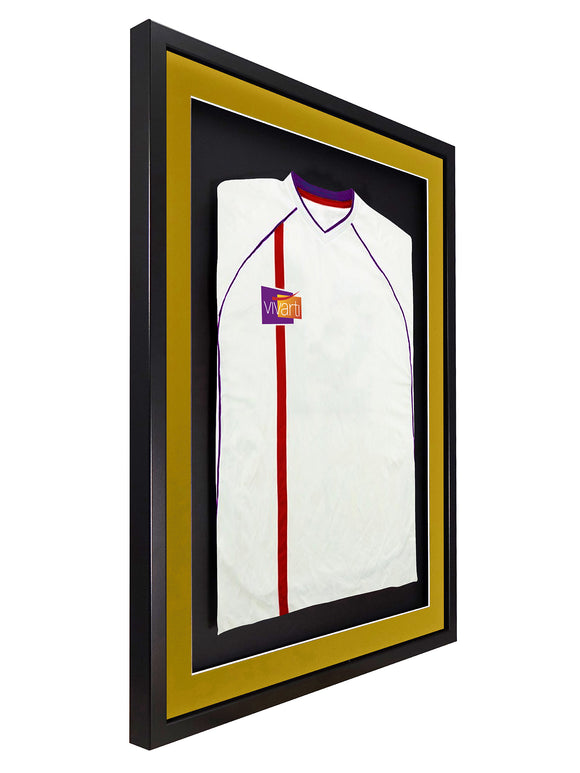 Vivarti DIY 3D Mounted Sports Shirt Display Black Frame with Colour Mounts