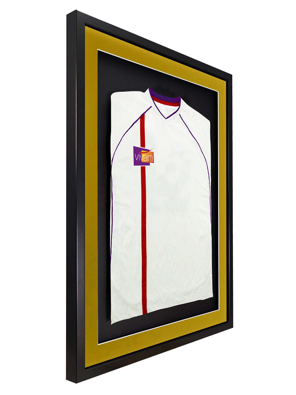 Vivarti DIY 3D Mounted Sports Shirt Display Black Frame with Colour Mounts