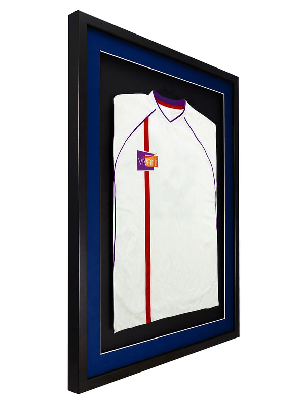 Vivarti DIY 3D Mounted Sports Shirt Display Black Frame with Colour Mounts