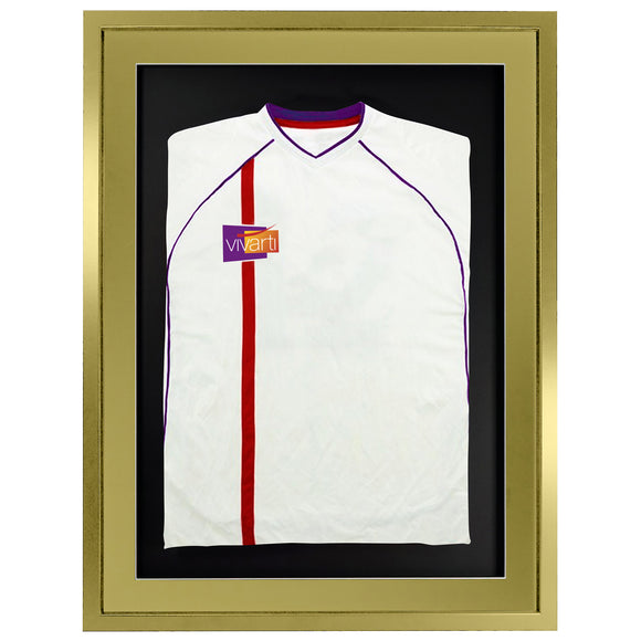 Vivarti DIY 3D Mounted Sports Shirt Display Gold  Frame with Colour Mounts