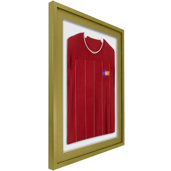 Vivarti DIY 3D Mounted Sports Shirt Display Gold  Frame with Colour Mounts