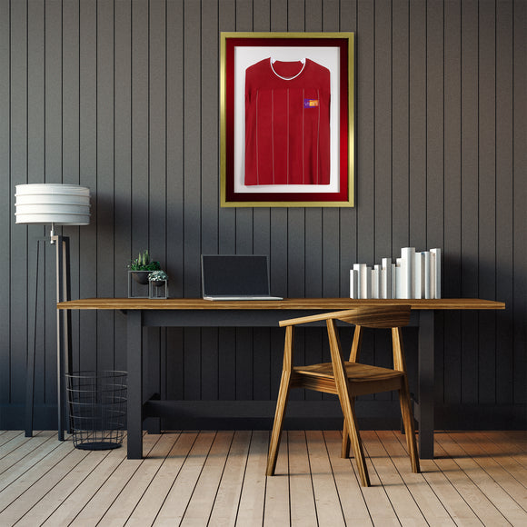 Vivarti DIY 3D Mounted Sports Shirt Display Gold  Frame with Colour Mounts