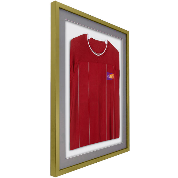 Vivarti DIY 3D Mounted Sports Shirt Display Gold  Frame with Colour Mounts