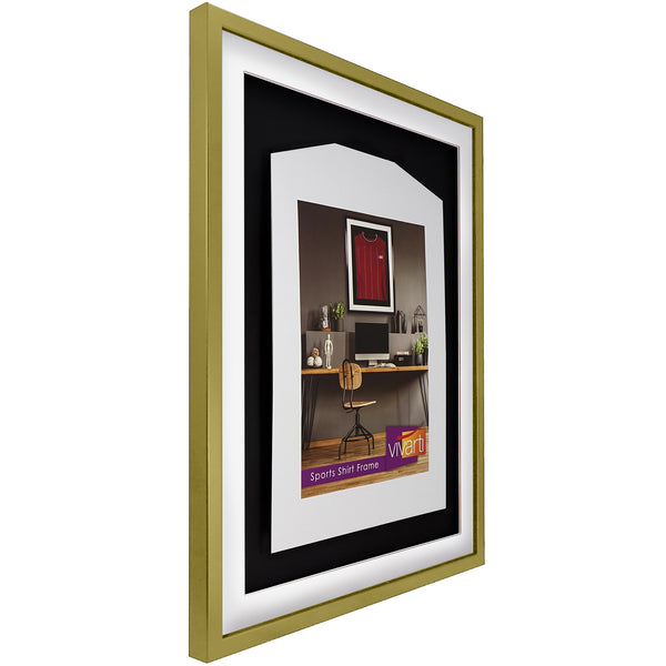 Vivarti DIY 3D Mounted Sports Shirt Display Gold Frame