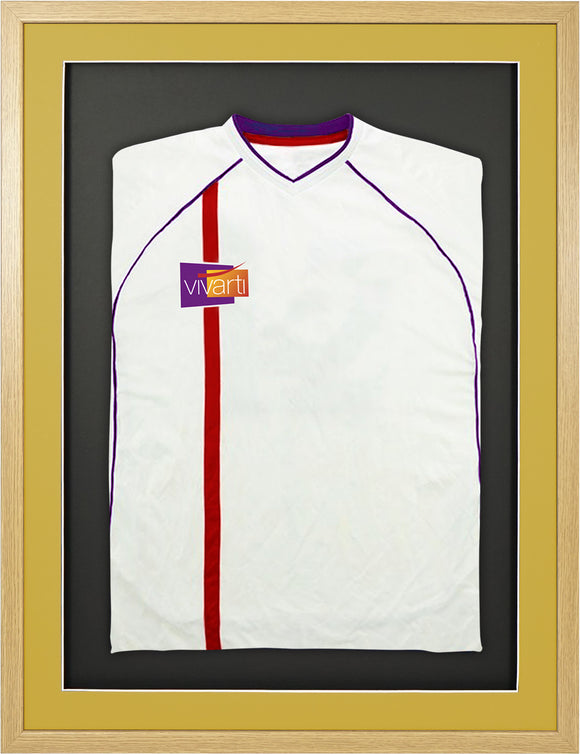Vivarti DIY 3D Mounted Sports Shirt Display Oak Frame with Colour Mounts