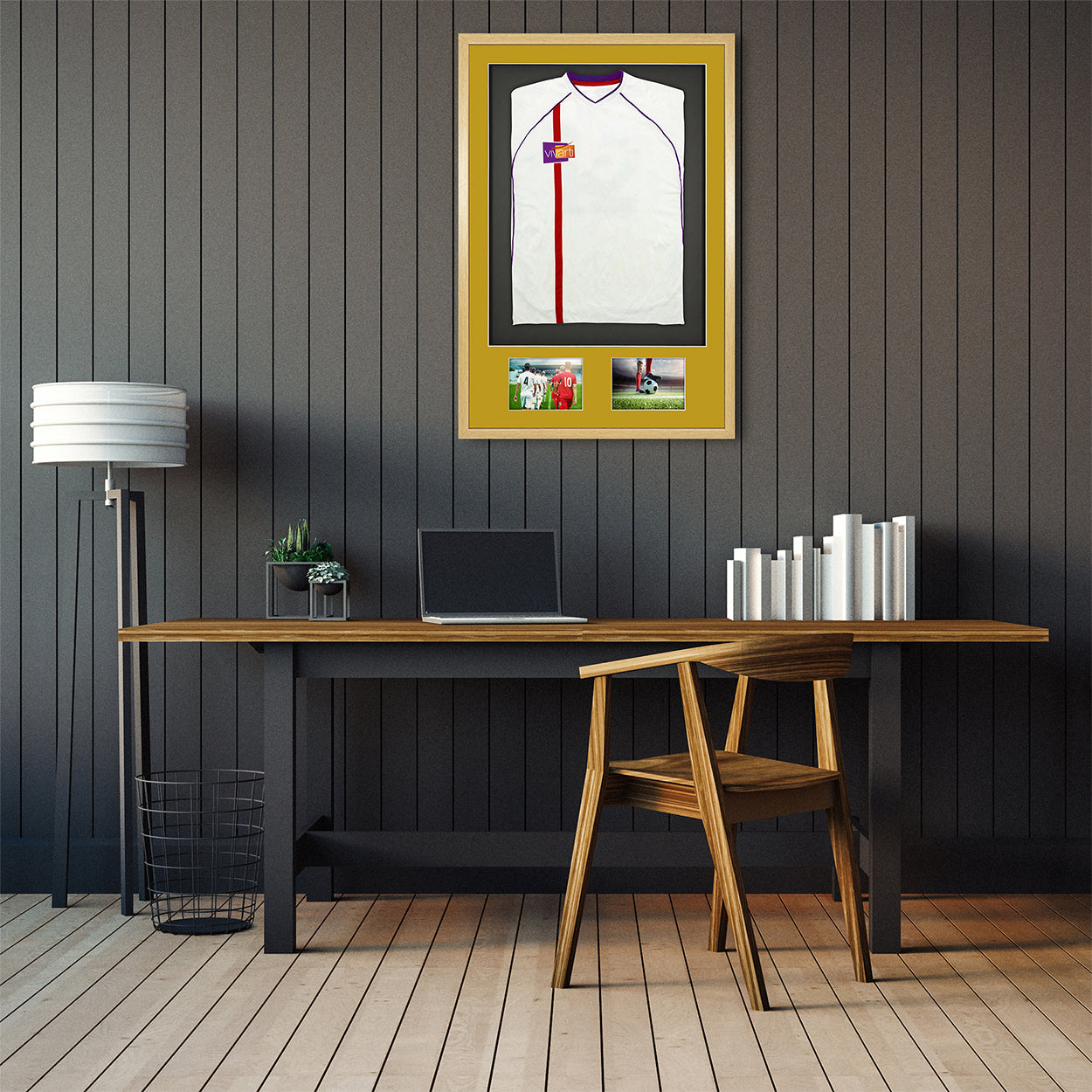 Vivarti DIY 3D Mounted Sports Shirt Display Oak Frame with Colour Mounts