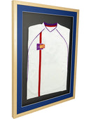 Vivarti DIY 3D Mounted Sports Shirt Display Oak Frame with Colour Mounts-12