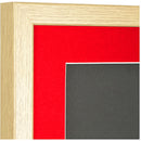 Vivarti DIY 3D Mounted Sports Shirt Display Oak Frame with Colour Mounts-45