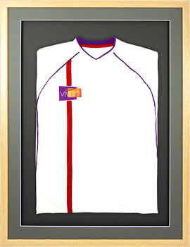Vivarti DIY 3D Mounted Sports Shirt Display Oak Frame with Colour Mounts