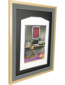 Vivarti DIY 3D Mounted Sports Shirt Display Oak Frame with Colour Mounts-11