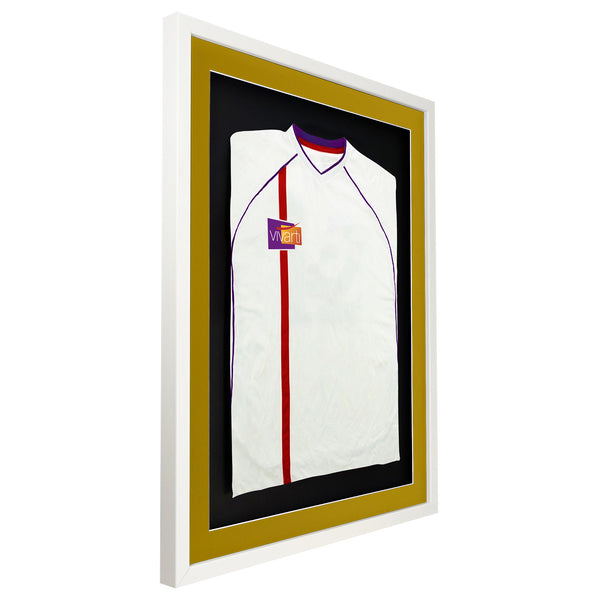 Vivarti DIY 3D Mounted Sports Shirt Display White  Frame with Colour Mounts