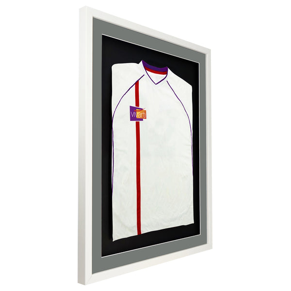 Vivarti DIY 3D Mounted Sports Shirt Display White  Frame with Colour Mounts